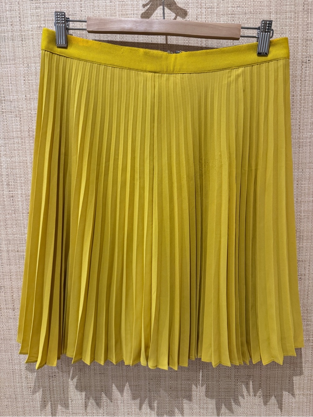 LOFT Mustard Yellow Pleated Skirt